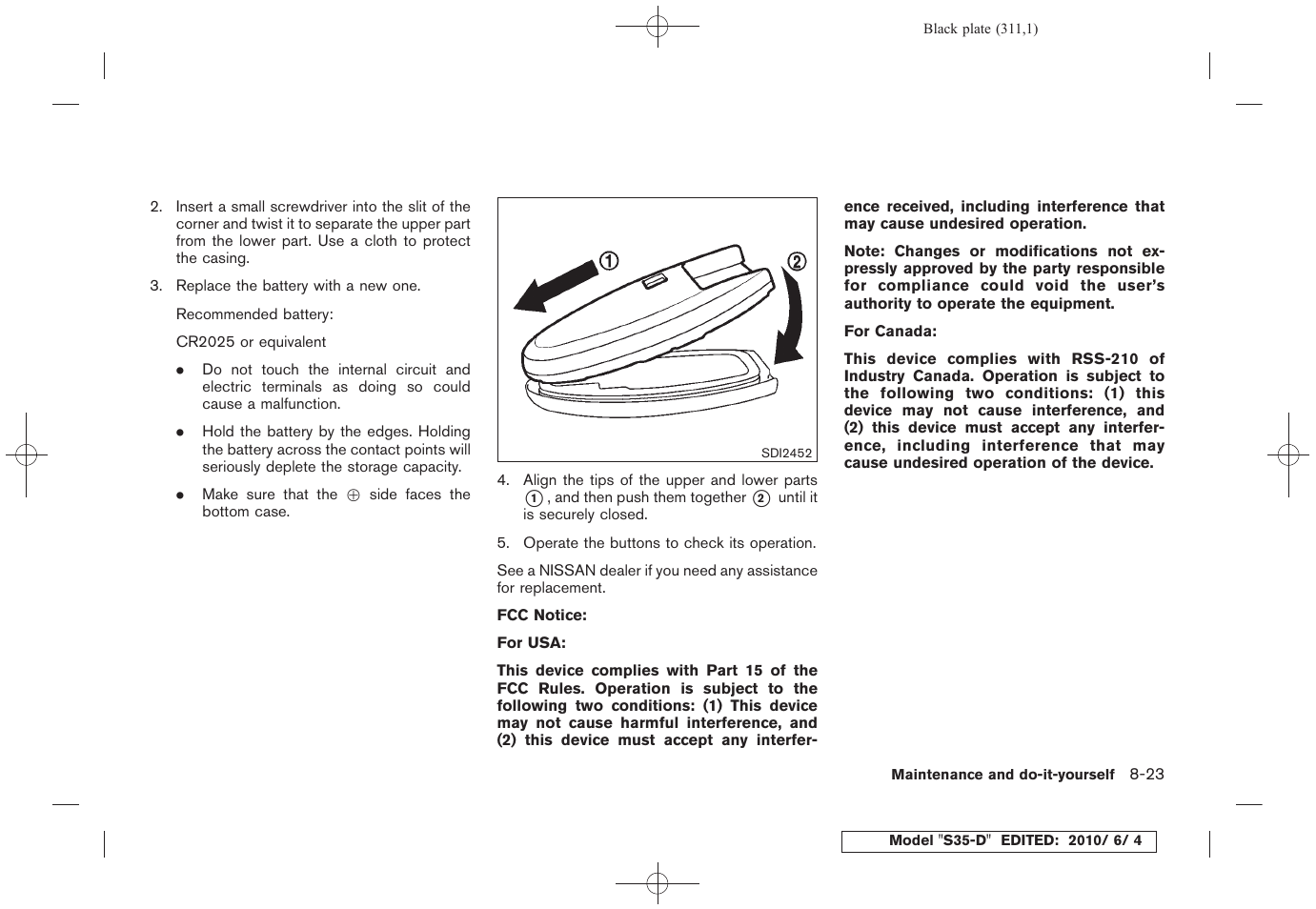 NISSAN 2011 Rogue - Owner's Manual User Manual | Page 311 / 369