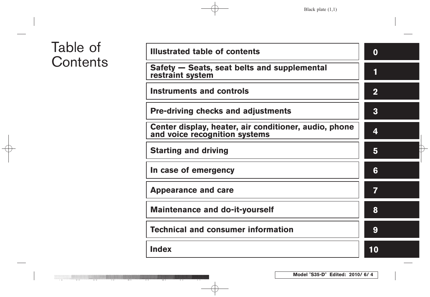 NISSAN 2011 Rogue - Owner's Manual User Manual | Page 6 / 369