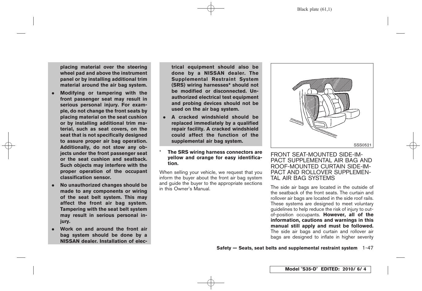 NISSAN 2011 Rogue - Owner's Manual User Manual | Page 63 / 369