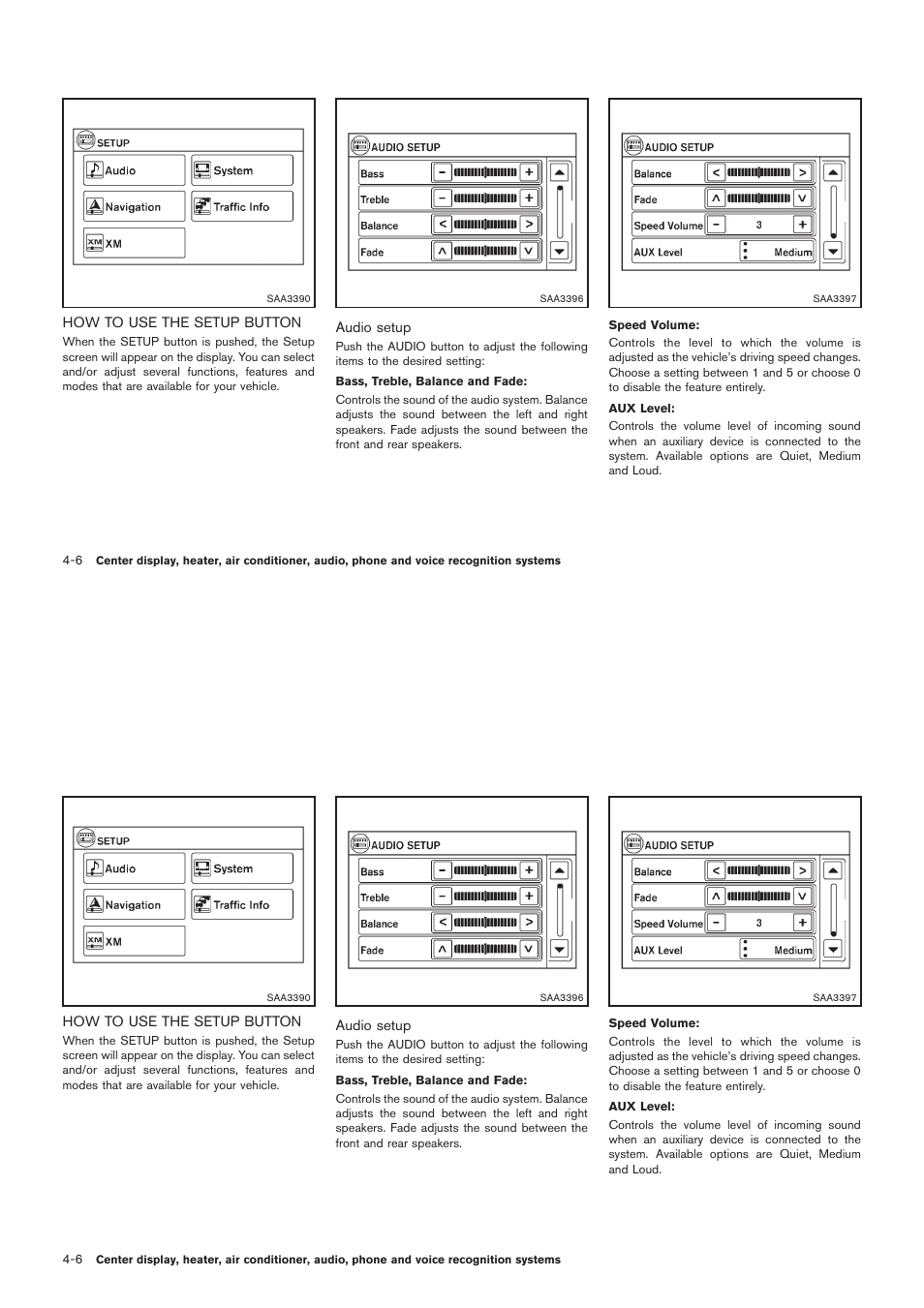 How to use the setup button -6 | NISSAN 2012 Rogue - Owner's Manual User Manual | Page 167 / 378