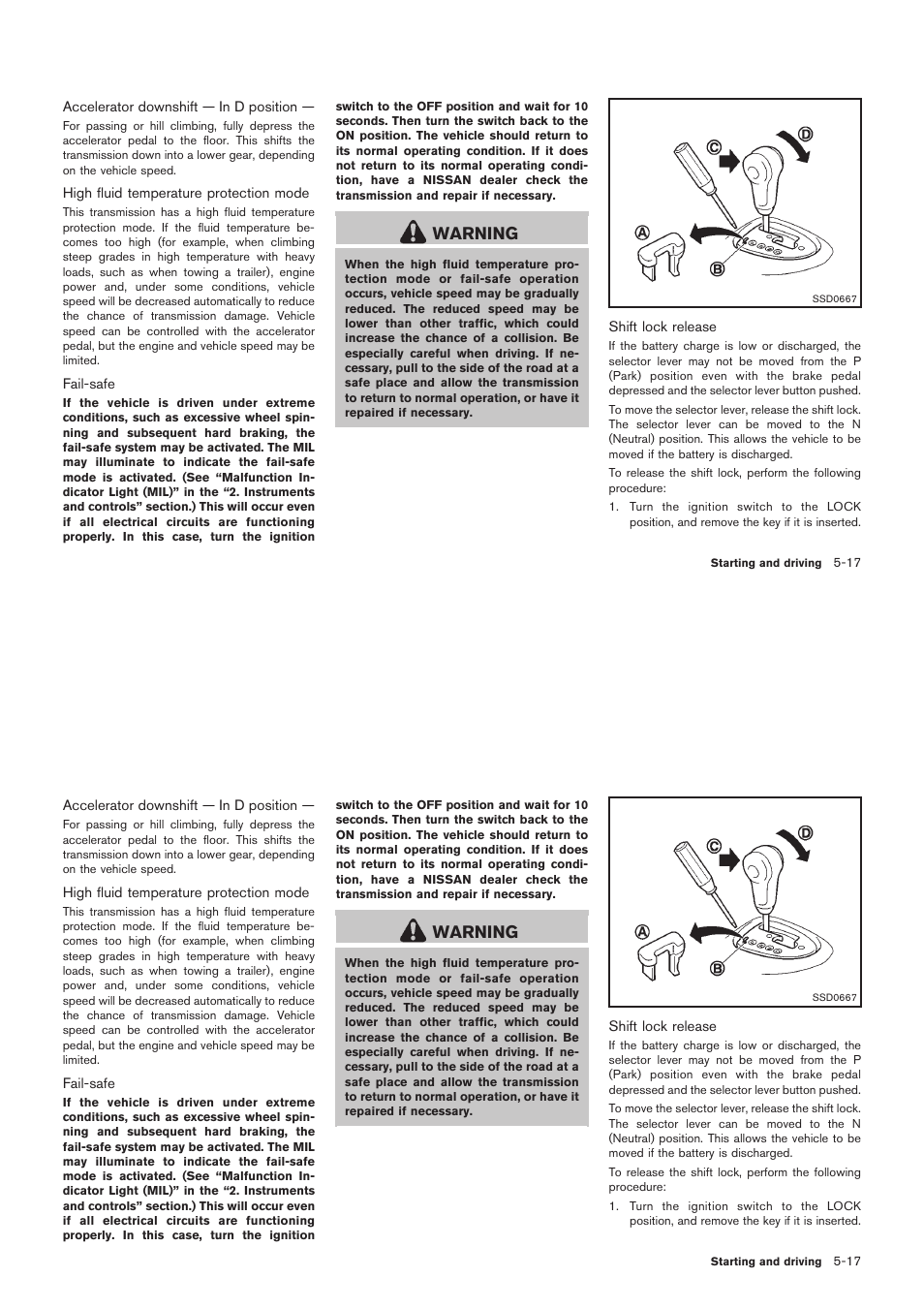 Warning | NISSAN 2012 Rogue - Owner's Manual User Manual | Page 256 / 378