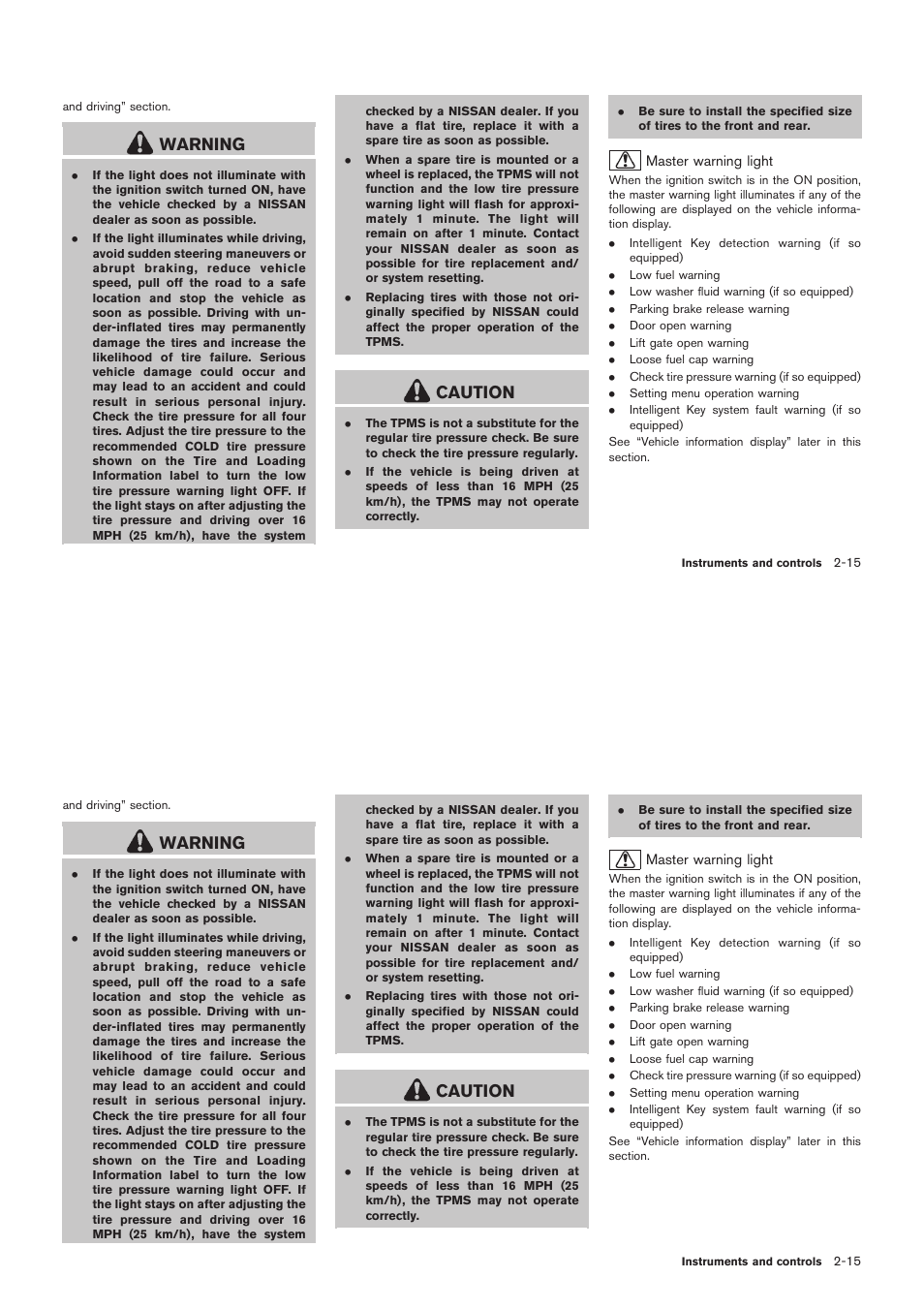 Warning, Caution | NISSAN 2012 Rogue - Owner's Manual User Manual | Page 86 / 378