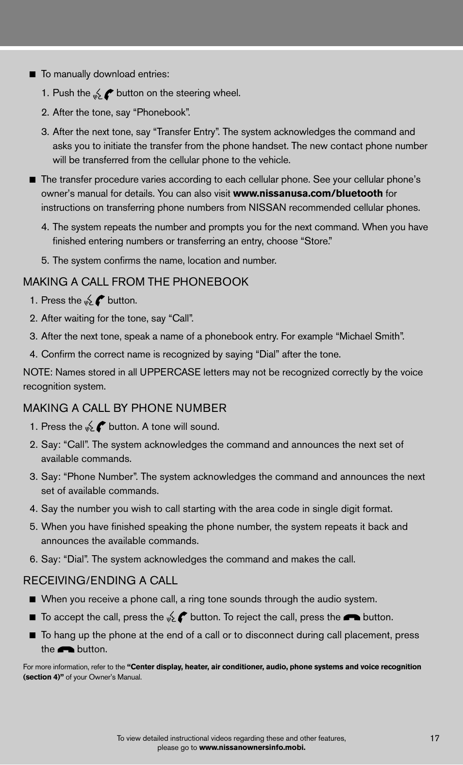 NISSAN 2012 Rogue - Quick Reference Guide User Manual | Page 19 / 20