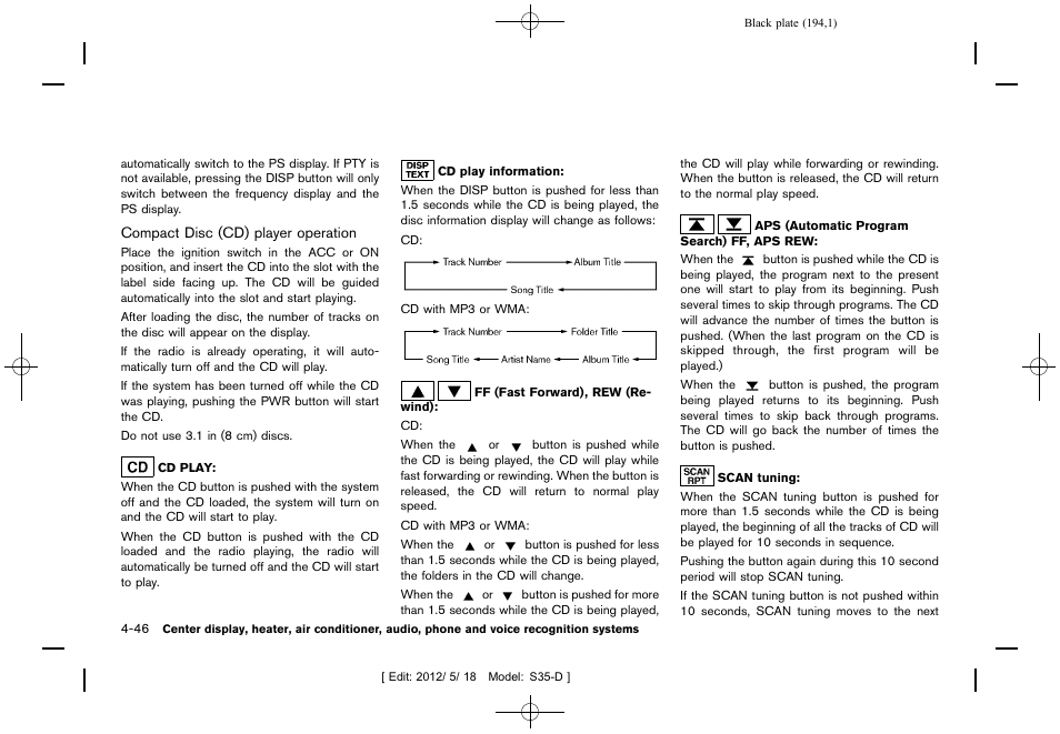 NISSAN 2013 Rogue - Owner's Manual User Manual | Page 196 / 371