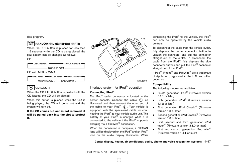 NISSAN 2013 Rogue - Owner's Manual User Manual | Page 197 / 371