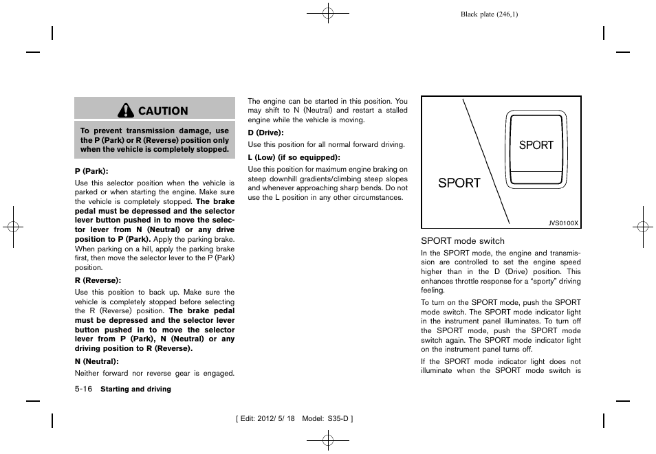 Caution | NISSAN 2013 Rogue - Owner's Manual User Manual | Page 248 / 371