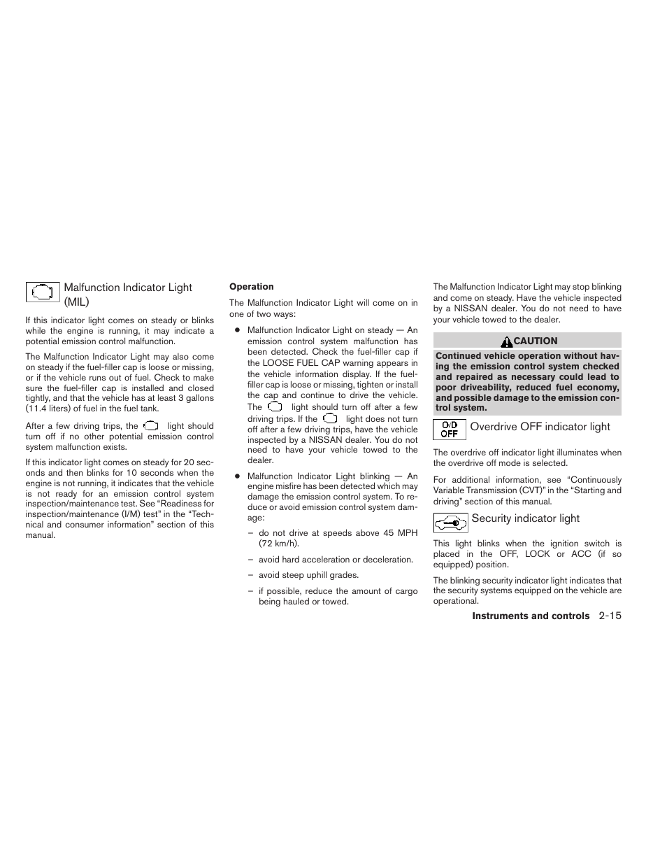 NISSAN 2014 Rogue - Owner's Manual User Manual | Page 100 / 442