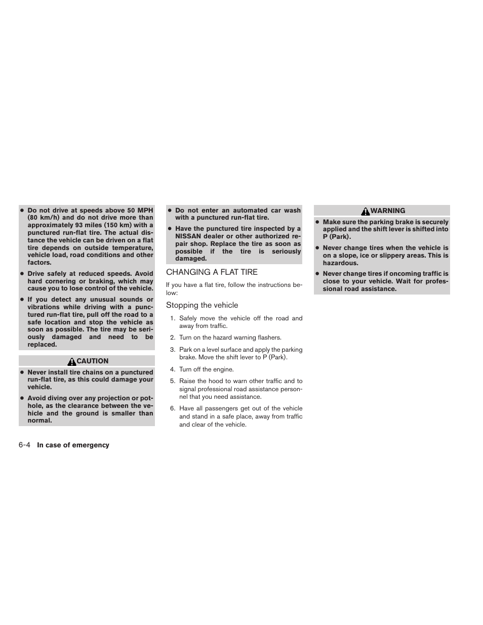 Changing a flat tire -4 | NISSAN 2014 Rogue - Owner's Manual User Manual | Page 341 / 442