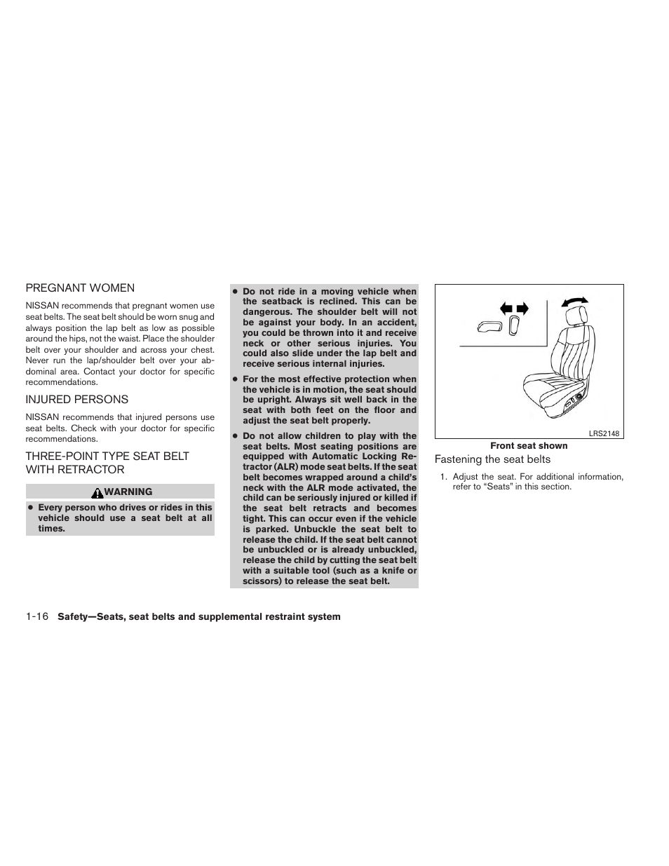 NISSAN 2014 Rogue - Owner's Manual User Manual | Page 43 / 442