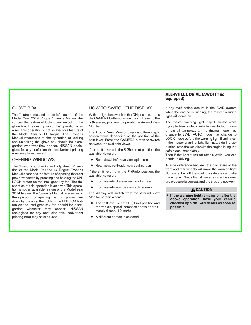 NISSAN 2014 Rogue - Owner's Manual User Manual | Page 7 / 442