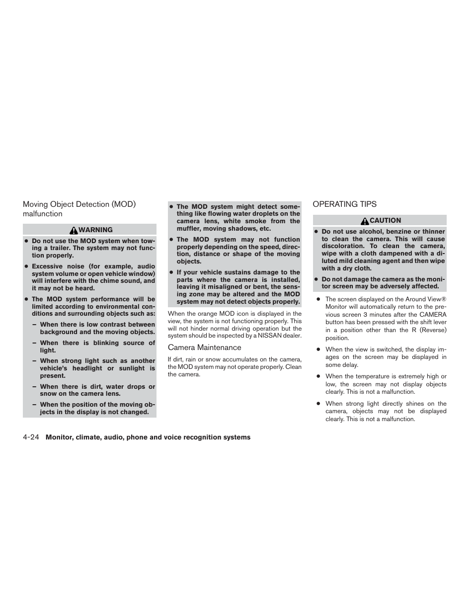 Operating tips -24 | NISSAN 2015 Rogue - Owner's Manual User Manual | Page 201 / 440