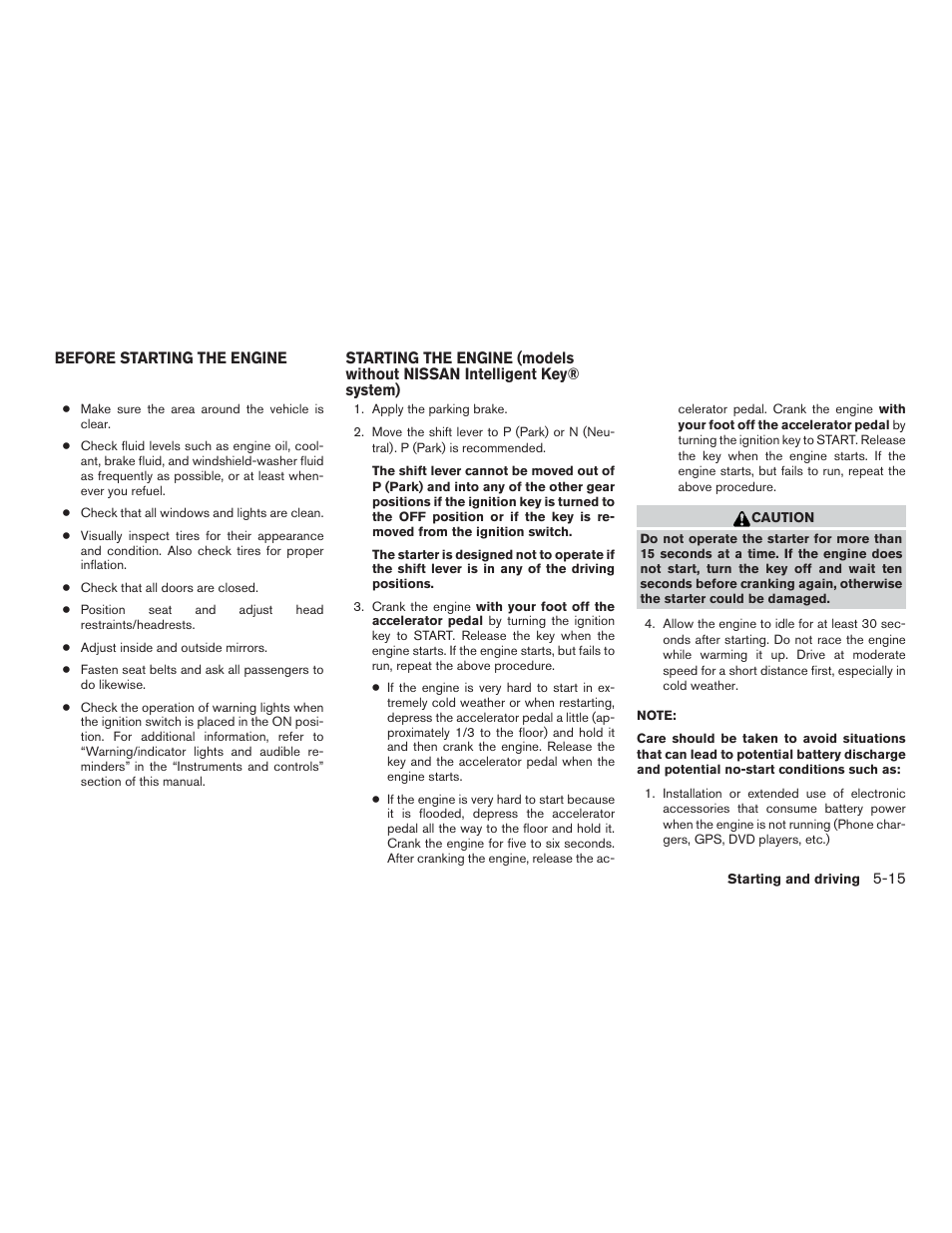 NISSAN 2015 Rogue - Owner's Manual User Manual | Page 294 / 440