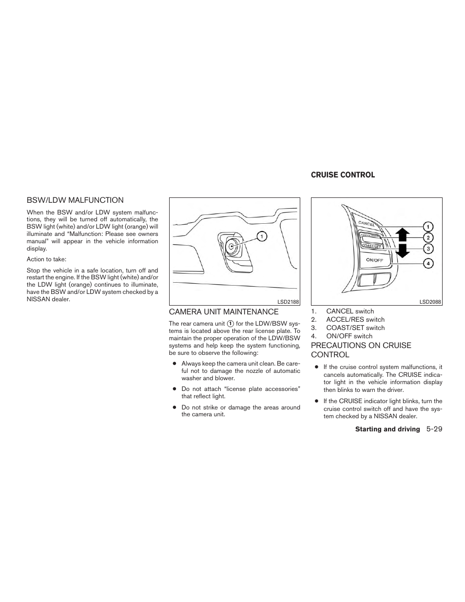 Cruise control -29, Precautions on cruise control -29 | NISSAN 2015 Rogue - Owner's Manual User Manual | Page 308 / 440