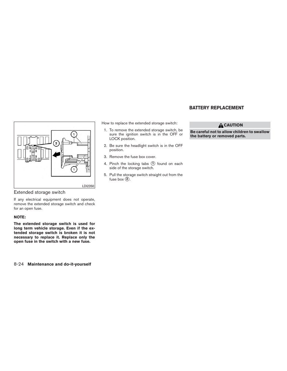 Battery replacement -24 | NISSAN 2015 Rogue - Owner's Manual User Manual | Page 379 / 440