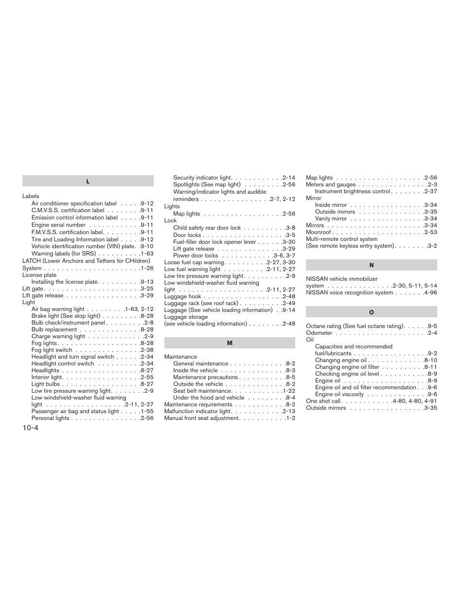 NISSAN 2015 Rogue - Owner's Manual User Manual | Page 435 / 440