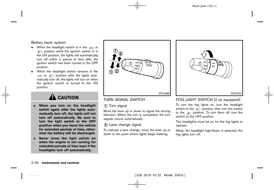Caution | NISSAN 2014 Rogue Select - Owner's Manual User Manual | Page 104 / 323