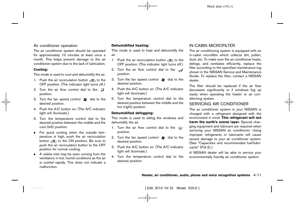 NISSAN 2014 Rogue Select - Owner's Manual User Manual | Page 145 / 323