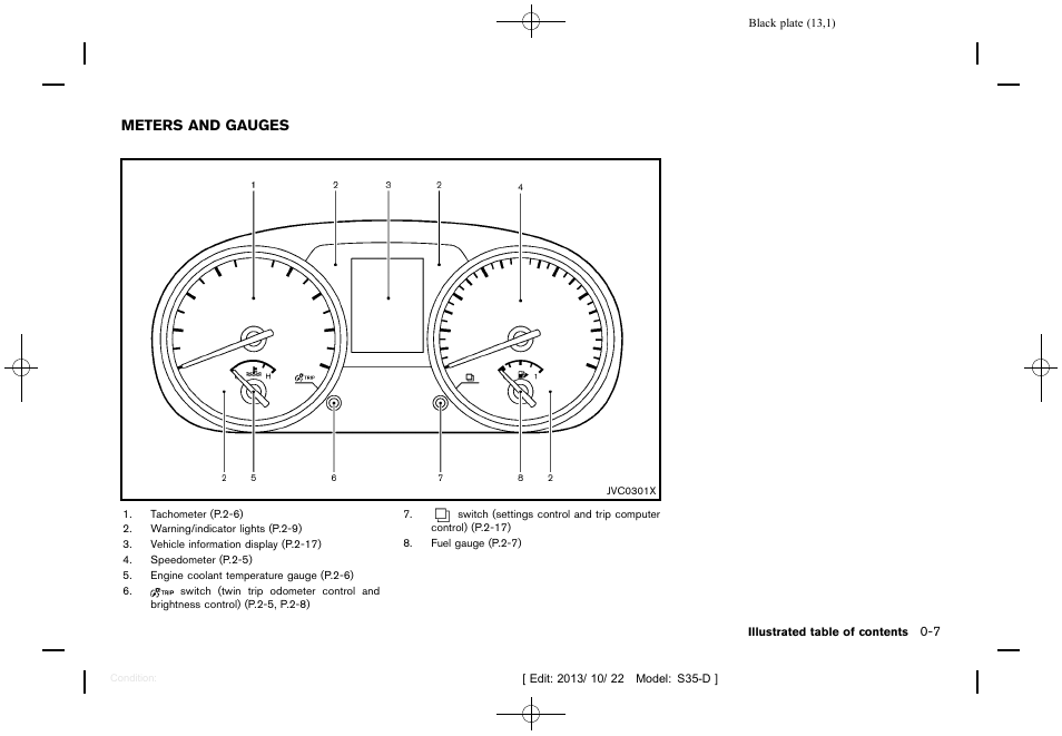 Meters and gauges -7 | NISSAN 2014 Rogue Select - Owner's Manual User Manual | Page 15 / 323
