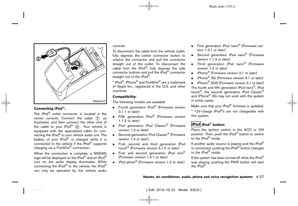 NISSAN 2014 Rogue Select - Owner's Manual User Manual | Page 161 / 323