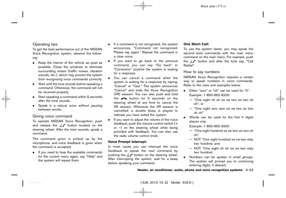 NISSAN 2014 Rogue Select - Owner's Manual User Manual | Page 177 / 323