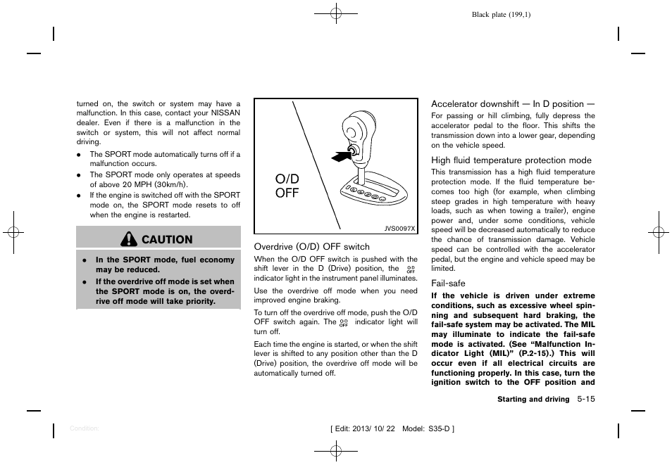 Caution | NISSAN 2014 Rogue Select - Owner's Manual User Manual | Page 201 / 323
