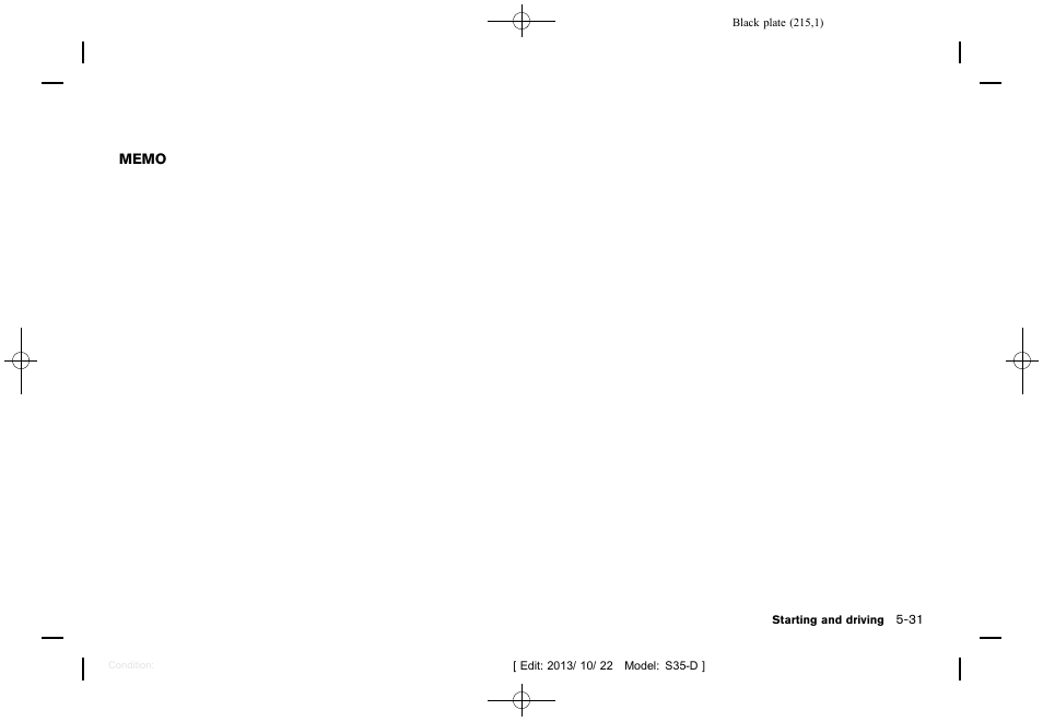 NISSAN 2014 Rogue Select - Owner's Manual User Manual | Page 217 / 323
