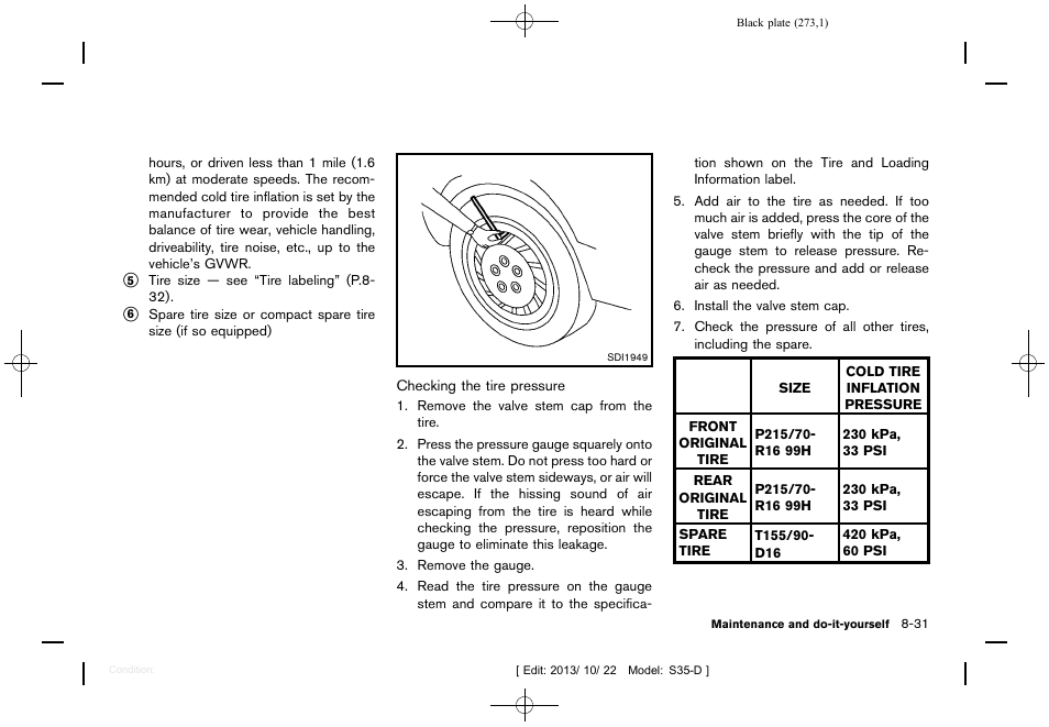 NISSAN 2014 Rogue Select - Owner's Manual User Manual | Page 275 / 323