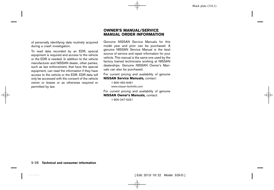 NISSAN 2014 Rogue Select - Owner's Manual User Manual | Page 312 / 323