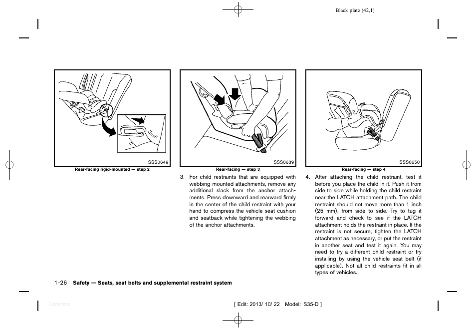 NISSAN 2014 Rogue Select - Owner's Manual User Manual | Page 44 / 323