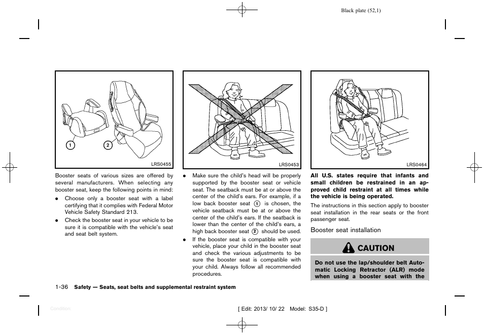 Caution | NISSAN 2014 Rogue Select - Owner's Manual User Manual | Page 54 / 323