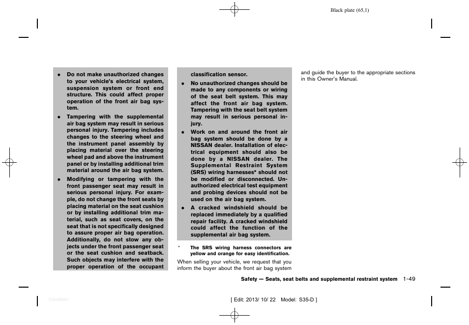NISSAN 2014 Rogue Select - Owner's Manual User Manual | Page 67 / 323