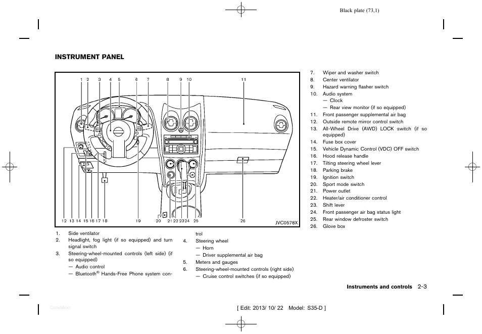 Instrument panel -3 | NISSAN 2014 Rogue Select - Owner's Manual User Manual | Page 75 / 323