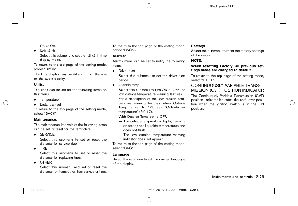 NISSAN 2014 Rogue Select - Owner's Manual User Manual | Page 97 / 323