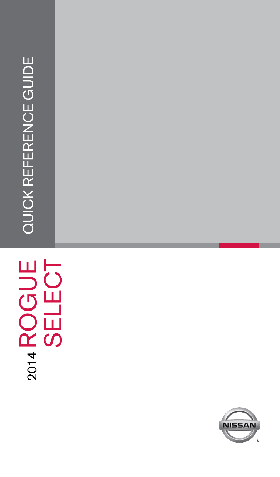 NISSAN 2014 Rogue Select - Quick Reference Guide User Manual | 20 pages