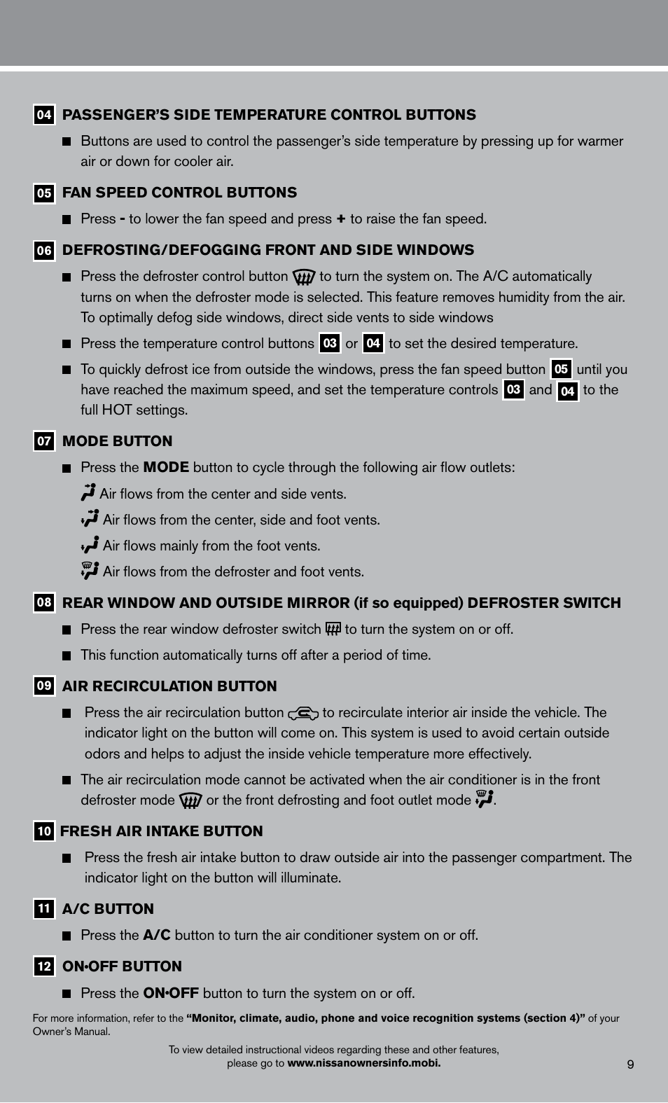 NISSAN 2013 Sentra - Quick Reference Guide User Manual | Page 11 / 24