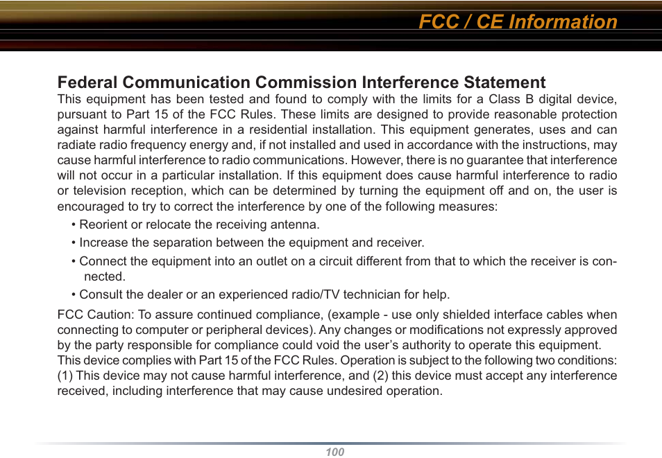 Fcc / ce information | Buffalo Technology WZR-RS-G54 User Manual | Page 100 / 107