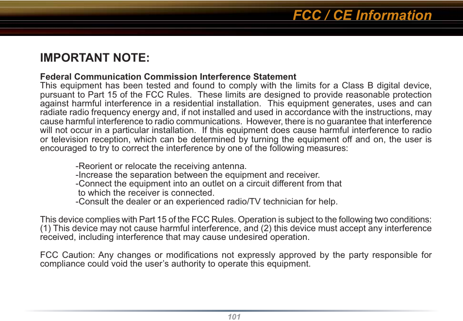 Fcc / ce information | Buffalo Technology WZR-RS-G54 User Manual | Page 101 / 107