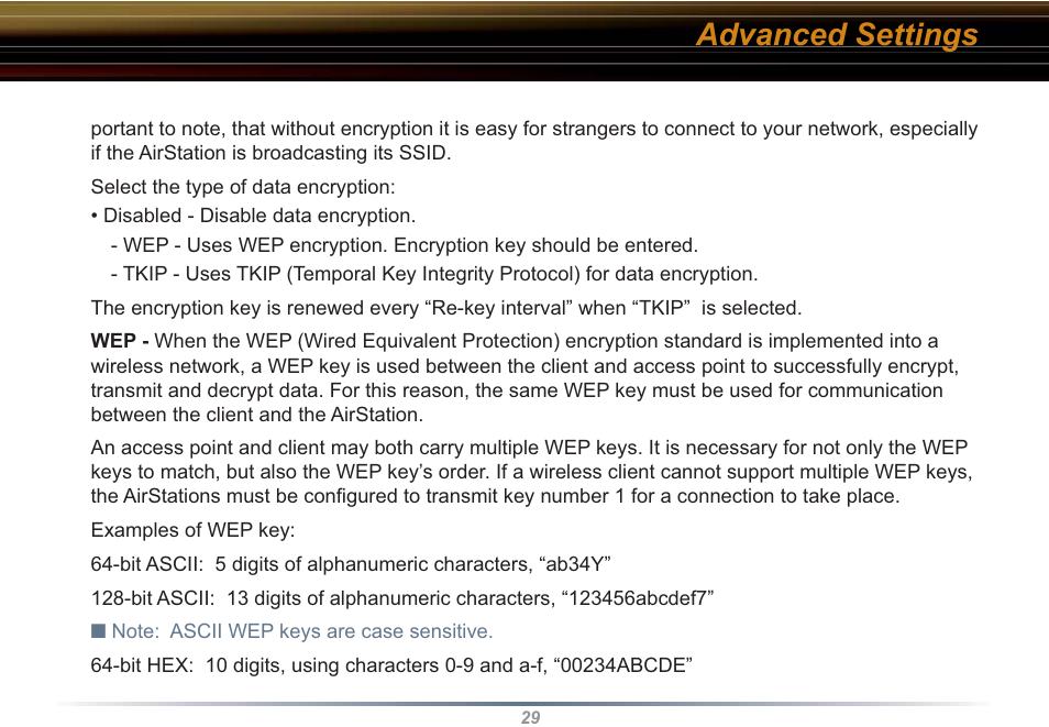 Advanced settings | Buffalo Technology WZR-RS-G54 User Manual | Page 29 / 107