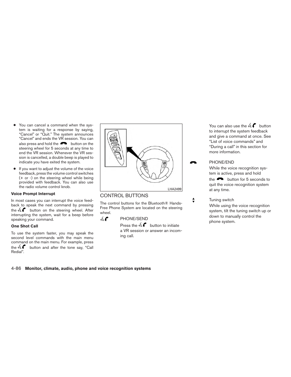 Control buttons -86 | NISSAN 2014 Sentra - Owner's Manual User Manual | Page 237 / 388