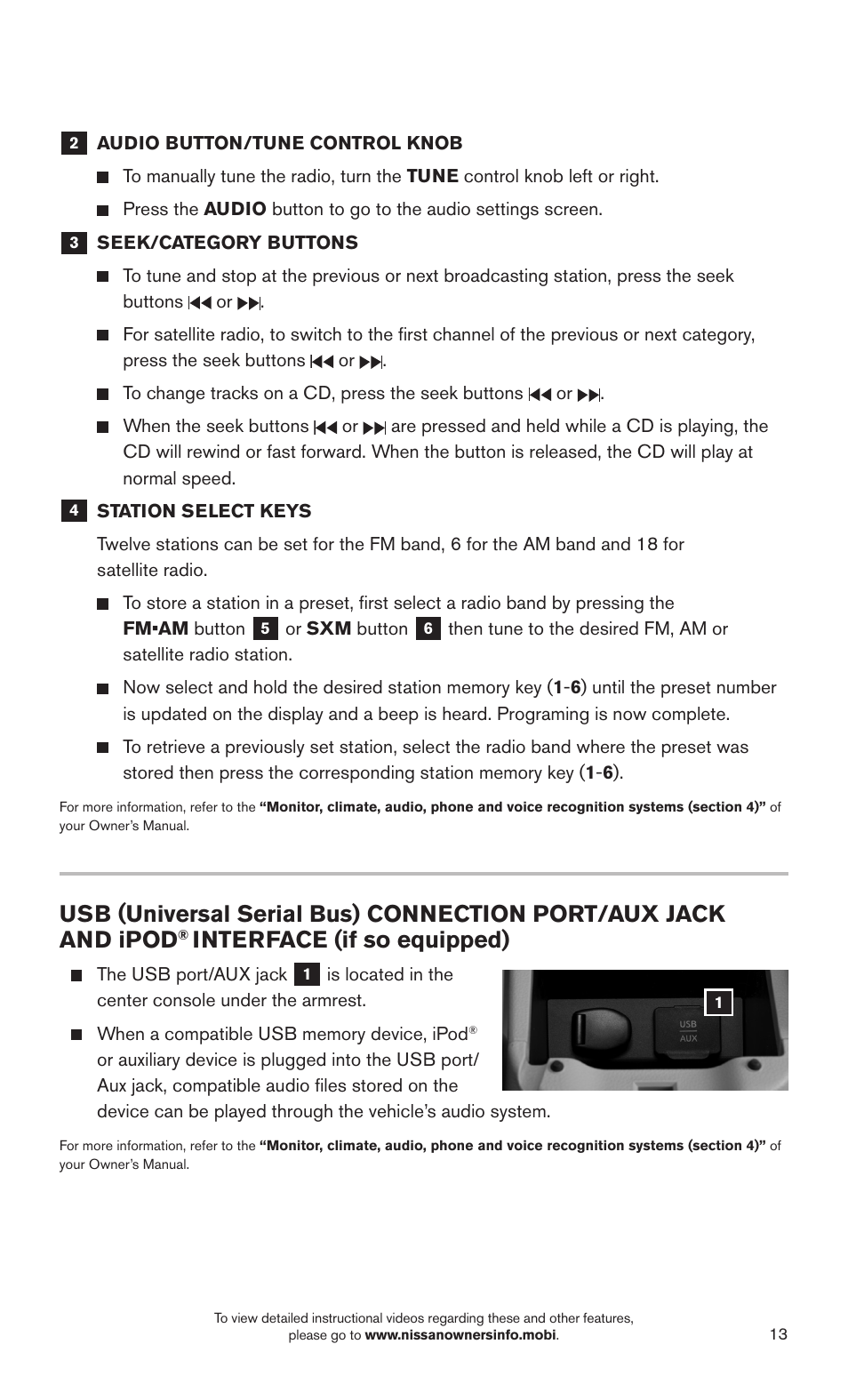 Interface (if so equipped) | NISSAN 2015 Sentra - Quick Reference Guide User Manual | Page 15 / 24