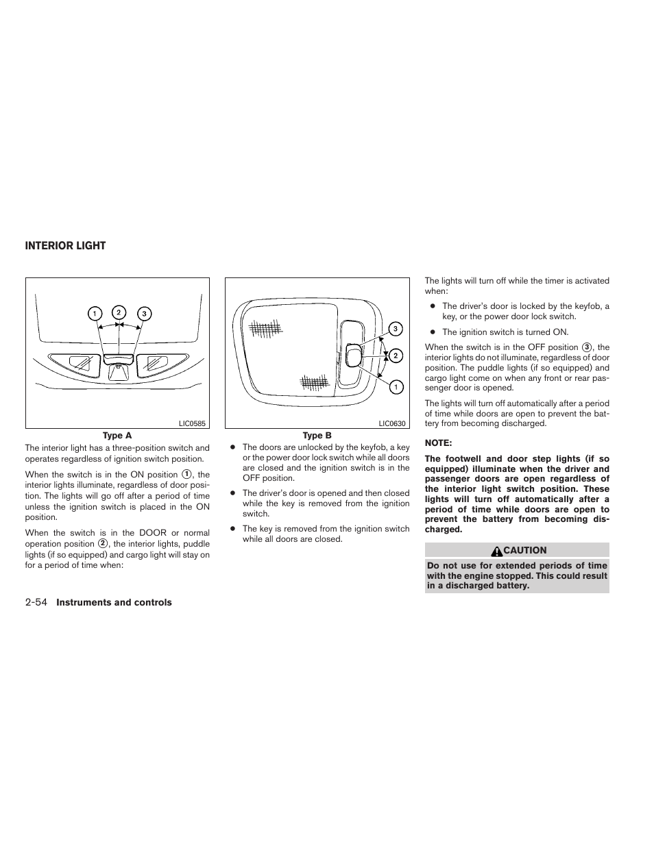 Interior light -54 | NISSAN 2012 Titan - Owner's Manual User Manual | Page 135 / 406