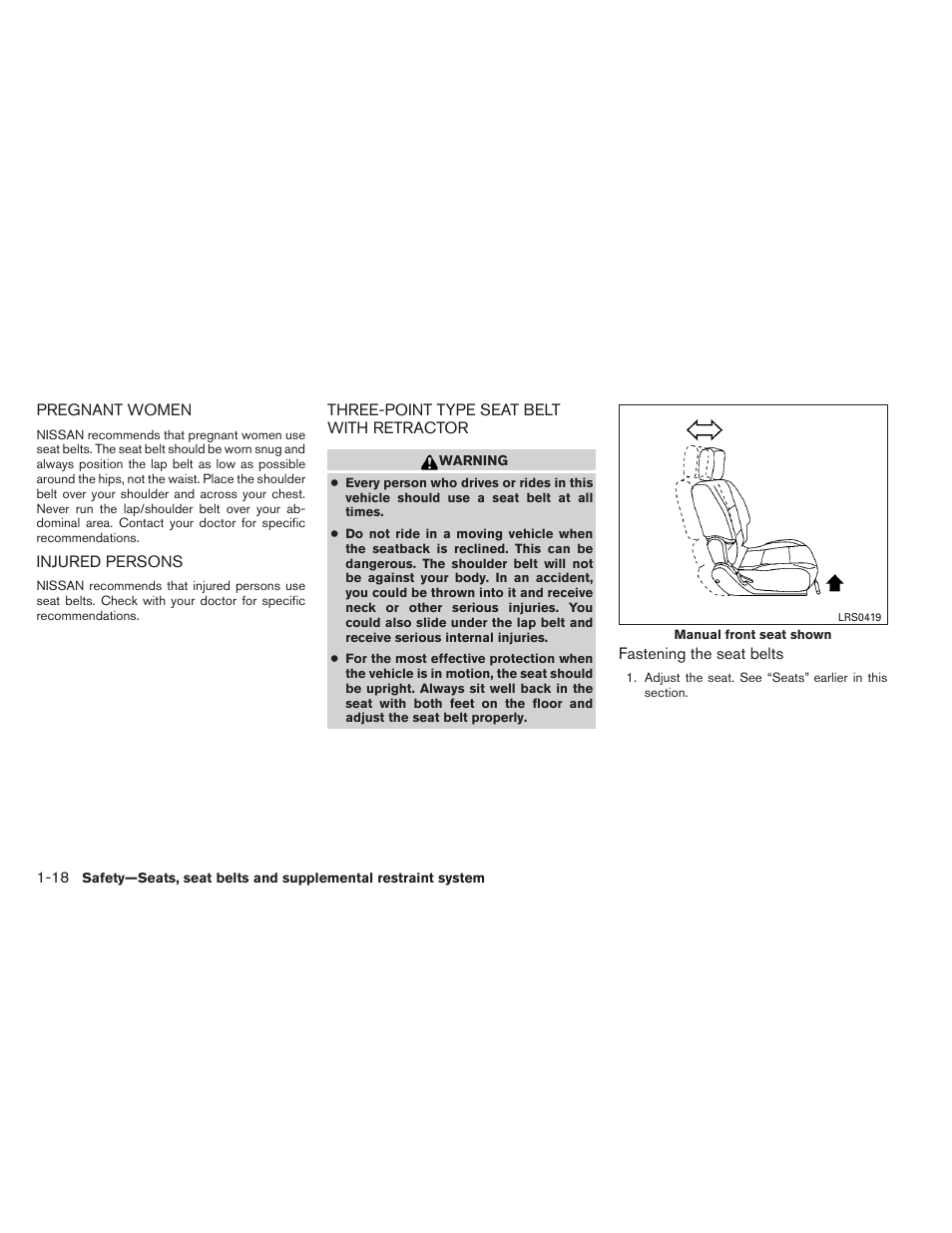 NISSAN 2012 Titan - Owner's Manual User Manual | Page 35 / 406