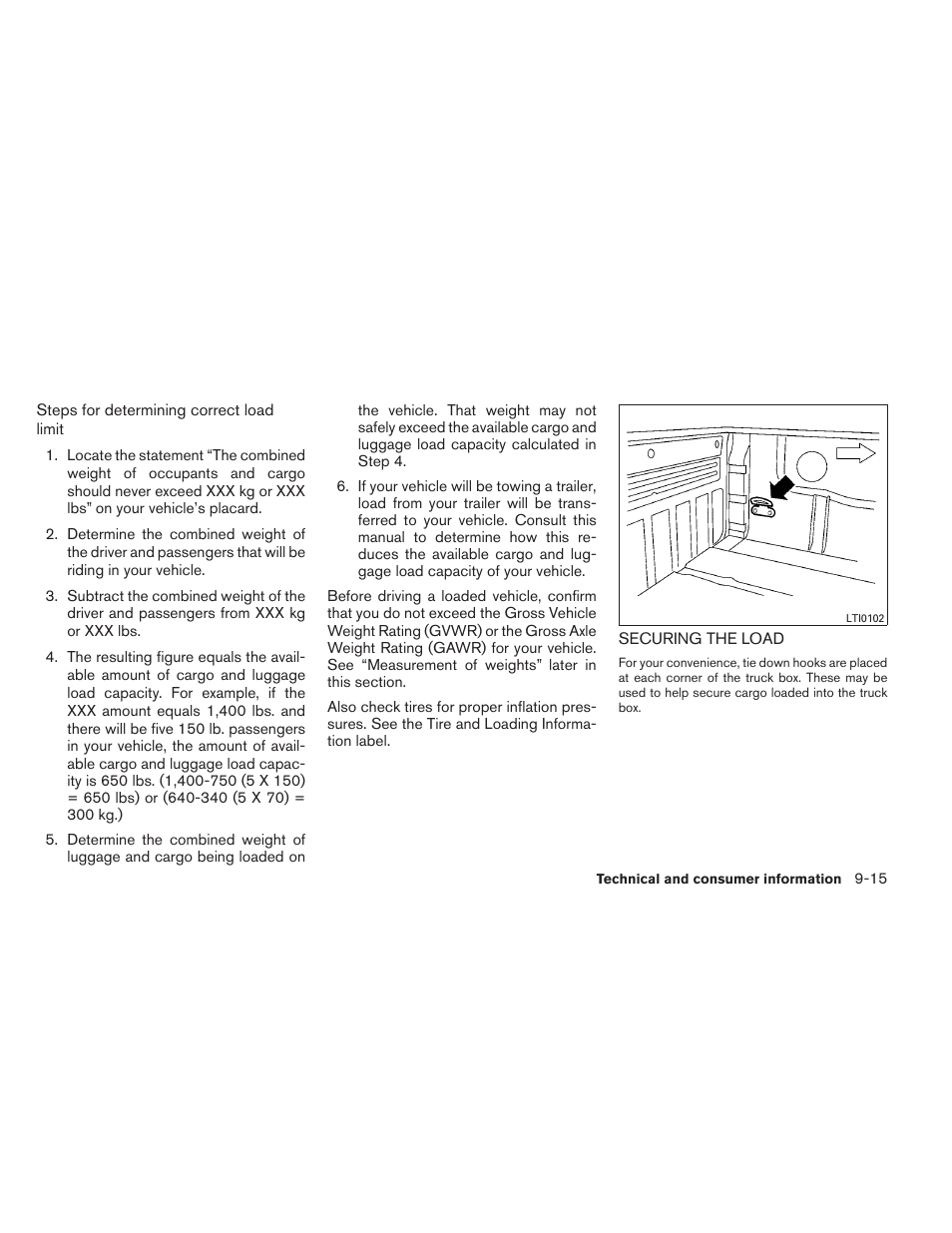 Securing the load -15 | NISSAN 2012 Titan - Owner's Manual User Manual | Page 368 / 406