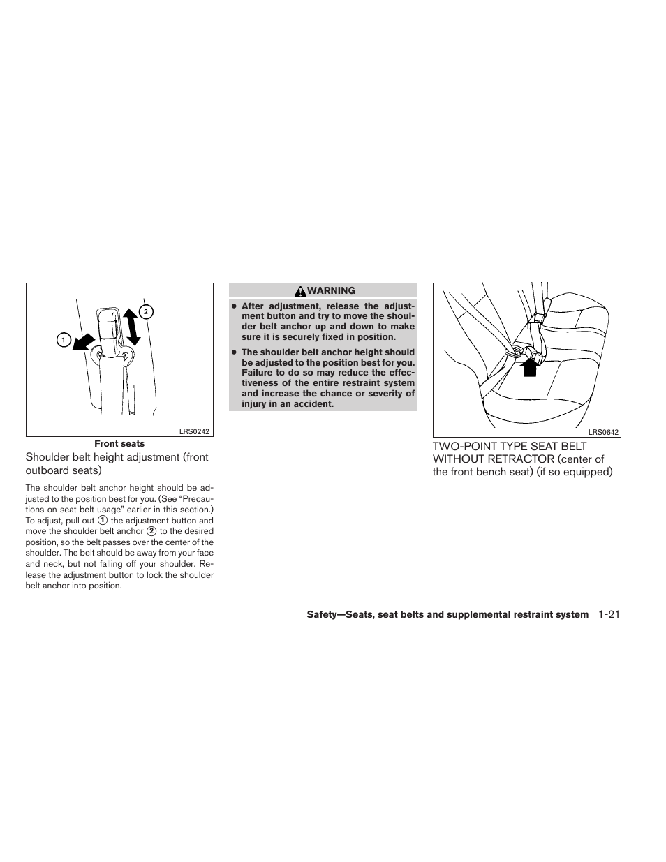 NISSAN 2012 Titan - Owner's Manual User Manual | Page 38 / 406