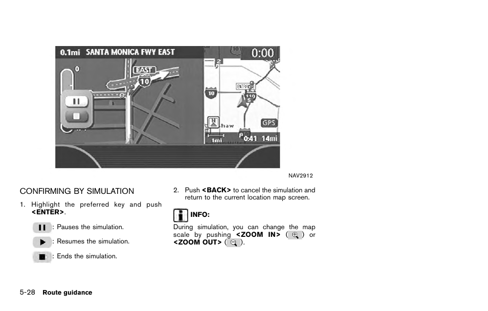Confirming by simulation -28 | NISSAN 2012 Titan - Navigation System Owner's Manual User Manual | Page 146 / 251