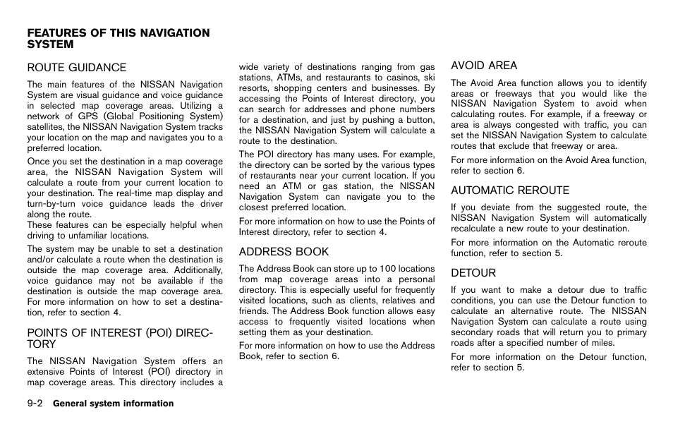Features of this navigation system -2 | NISSAN 2012 Titan - Navigation System Owner's Manual User Manual | Page 210 / 251