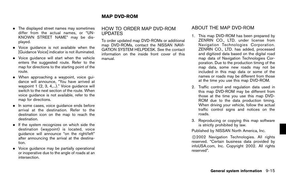 Map dvd-rom -15 | NISSAN 2012 Titan - Navigation System Owner's Manual User Manual | Page 223 / 251