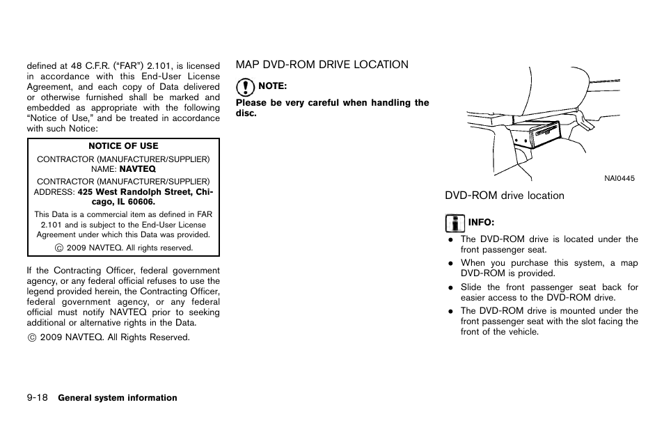 Map dvd-rom drive location -18 | NISSAN 2012 Titan - Navigation System Owner's Manual User Manual | Page 226 / 251