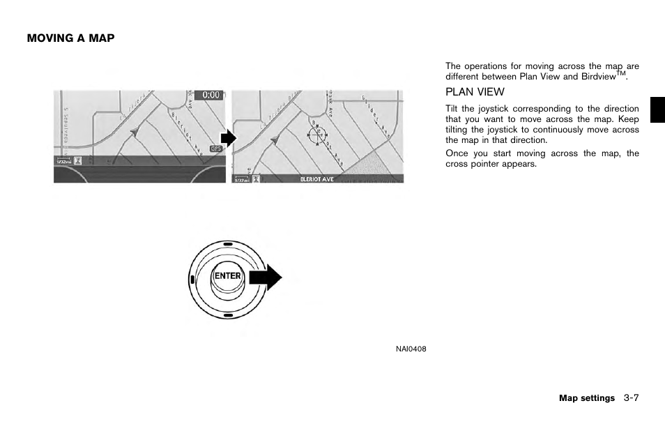 Moving a map -7, Plan view -7 | NISSAN 2012 Titan - Navigation System Owner's Manual User Manual | Page 49 / 251