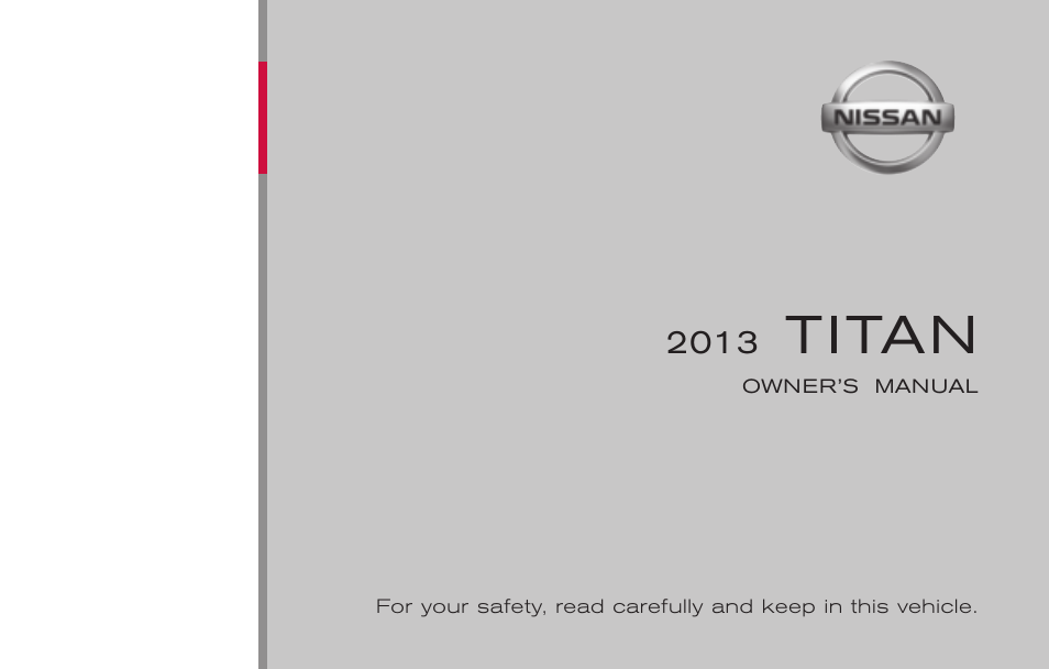 NISSAN 2013 Titan - Owner's Manual User Manual | 458 pages